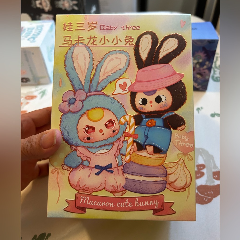 Baby Three Plush Macaron Cute Bunny Pendant Blind Box